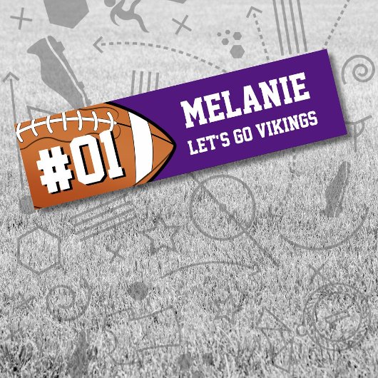 Autocollant De Voiture Équipe de football blanc violet