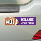 Autocollant De Voiture Équipe de football blanc violet (En voiture)