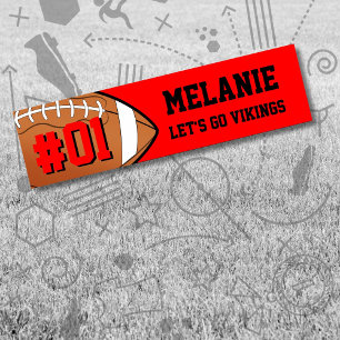 Autocollant De Voiture Équipe de football noir rouge