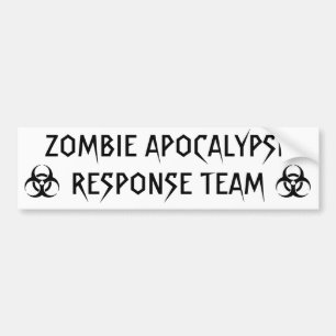 AUTOCOLLANT DE VOITURE ÉQUIPE DE RÉPONSE D'APOCALYPSE DE ZOMBI