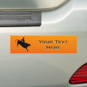 Autocollant De Voiture Équitation jaune-orange de Taureau (En voiture)