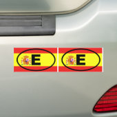 Autocollant De Voiture Espagne -E - ovale européen (En voiture)
