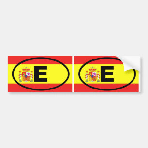 Autocollant De Voiture Espagne -E - ovale européen