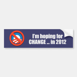 Autocollant De Voiture Espoir le changement en 2012 Bumpersticker