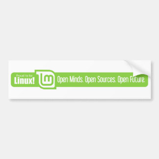 Autocollant De Voiture Esprits ouverts, sources ouvertes, avenir ouvert -