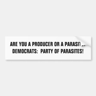 AUTOCOLLANT DE VOITURE ÊTES-VOUS UN PRODUCTEUR OU UN PARASITE ? DÉMOCRA