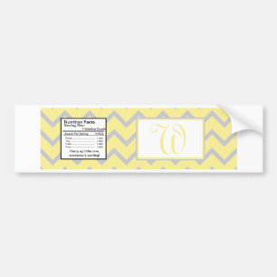 Autocollant De Voiture Étiquette à bouteille d'eau moderne Chevron jaune/