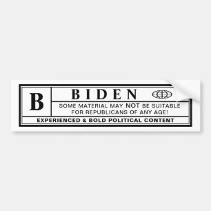 Autocollant De Voiture Étiquette d'avertissement Biden