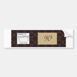 Autocollant De Voiture Étiquette de bouteille d'eau Brown vintage/Mariage