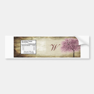 Autocollant De Voiture Étiquette de bouteille d'eau Mariage de Pink Tree