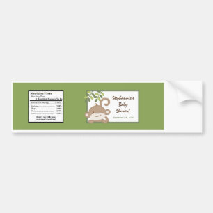 Autocollant De Voiture Étiquette de bouteille d'eau Safari Jungle Monkey