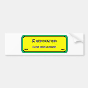 Autocollant De Voiture Étiquette pare-chocs/fenêtre pour la génération X