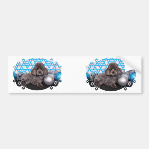 Autocollant De Voiture Étoile de David de Hanoukka - caniche - Murphy