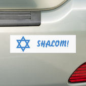 Autocollant De Voiture Étoile de David, SHALOM ! (En voiture)
