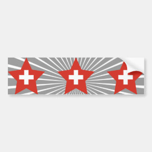 Autocollant De Voiture Étoile de la Suisse
