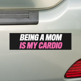 Autocollant De Voiture Être maman est mon cardio