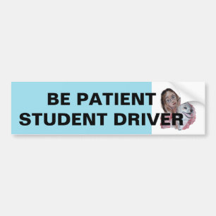 AUTOCOLLANT DE VOITURE ÊTRE UN CONDUCTEUR ÉTUDIANT PATIENT