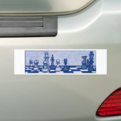 Autocollant De Voiture Étude d'échecs dans le bleu (En voiture)