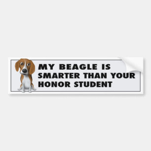 Autocollant De Voiture Étudiant BEA1 d'honneur de beagle