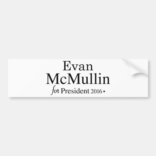 Autocollant De Voiture Evan McMullin pour le président (Devant)