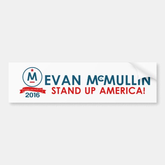 Autocollant De Voiture Evan McMullin - tenez l'Amérique ! (Devant)
