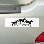 Autocollant De Voiture Eventer avec trois chevaux sautants (En voiture)