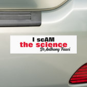 Autocollant De Voiture Evil Dr Antony Fauci I scam the science "i am the" (En voiture)