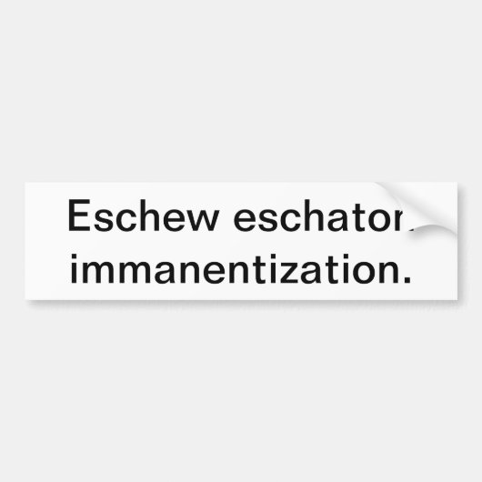 Autocollant De Voiture Évitez l'adhésif pour pare-chocs d'Eschaton (Devant)