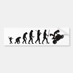 Autocollant De Voiture Evolution de la moto bumper sticker