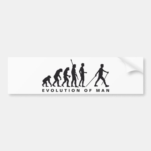 Autocollant De Voiture evolution nordiod walking (Devant)