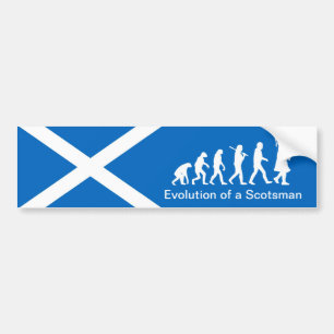 Autocollant De Voiture Evolution of a Scotsman Car Bumper Sticker