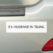 AUTOCOLLANT DE VOITURE EX-MARI DANS LE TRONC (En voiture)