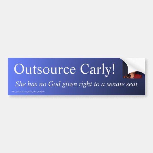 Autocollant De Voiture "Externalisez Carly !" adhésif pour pare-chocs (Devant)