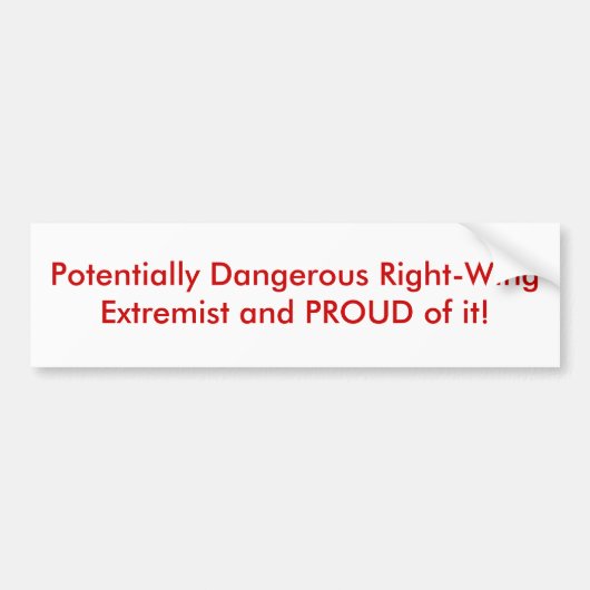 Autocollant De Voiture Extrémiste de droite potentiellement dangereux et… (Devant)