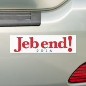 Autocollant De Voiture Extrémité de Jeb ! 2016 (En voiture)