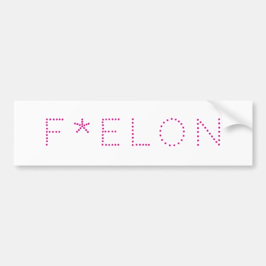 AUTOCOLLANT DE VOITURE F * ELON! (Devant)