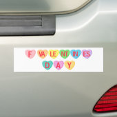 Autocollant De Voiture F VALENTINE'S DAY - Bannière Coeurs-Bonbons (En voiture)