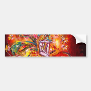 AUTOCOLLANT DE VOITURE FAIRY EN ROUGE