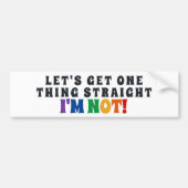 Autocollant De Voiture Faisons une chose, je ne suis pas (Devant)