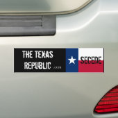 Autocollant De Voiture Faites cécession ! ! La République du Texas (En voiture)
