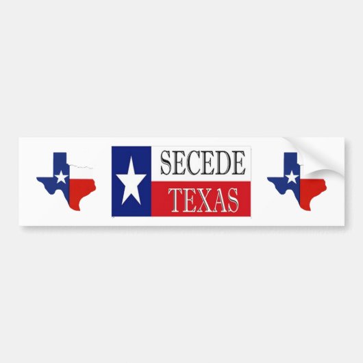 Autocollant De Voiture Faites cécession le Texas 2 (Devant)