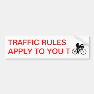 Autocollant De Voiture Faites du vélo, des règles de la circulation