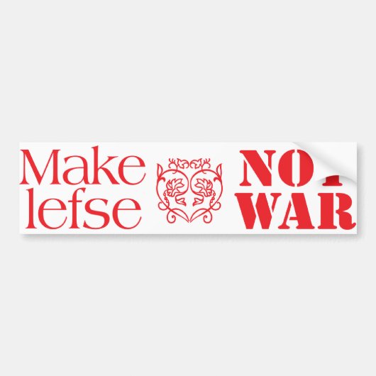 Autocollant De Voiture Faites la guerre de Lefse pas (Devant)
