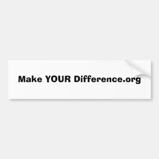 Autocollant De Voiture Faites VOTRE Difference.org (Devant)