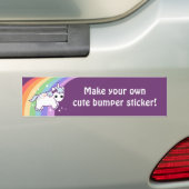 Autocollant De Voiture Faites votre propre licorne mignonne (En voiture)