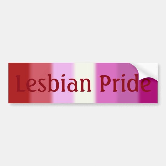 Autocollant De Voiture Falln Lesbian Pride Indicateur Version 2 (Texte) (Devant)