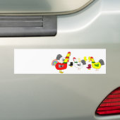 Autocollant De Voiture Famille de poulet (En voiture)