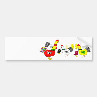 Autocollant De Voiture Famille de poulet