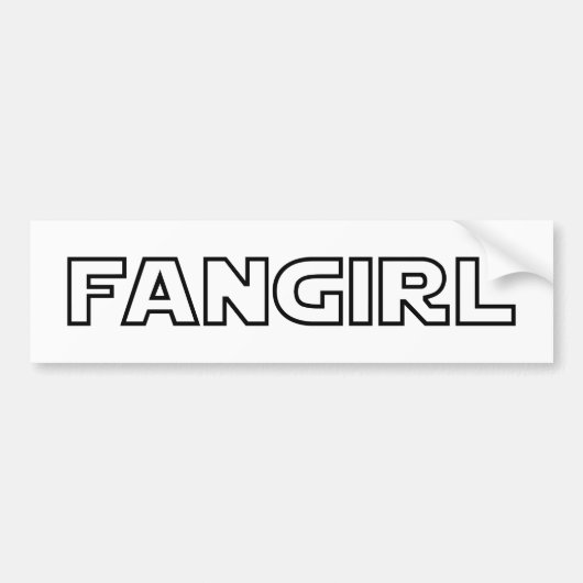 AUTOCOLLANT DE VOITURE FANGIRL (Devant)