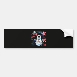 Autocollant De Voiture Fantôme rouge blanc Boo patriotique Halloween du 4